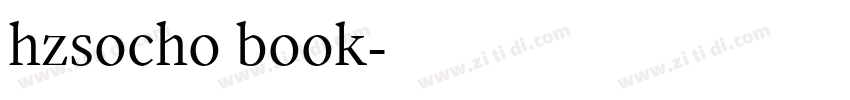 hzsocho book字体转换